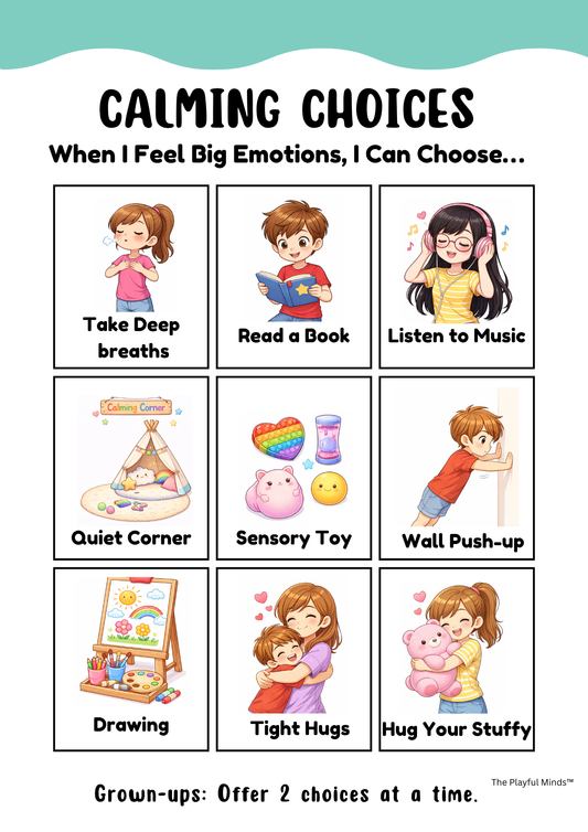 Calm-Down Charts for Kids – Autism-Friendly Emotional Regulation Toolkit